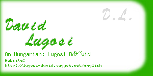 david lugosi business card